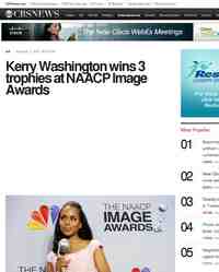 Kerry Washington wins trophies at NAACP Image: CBS News